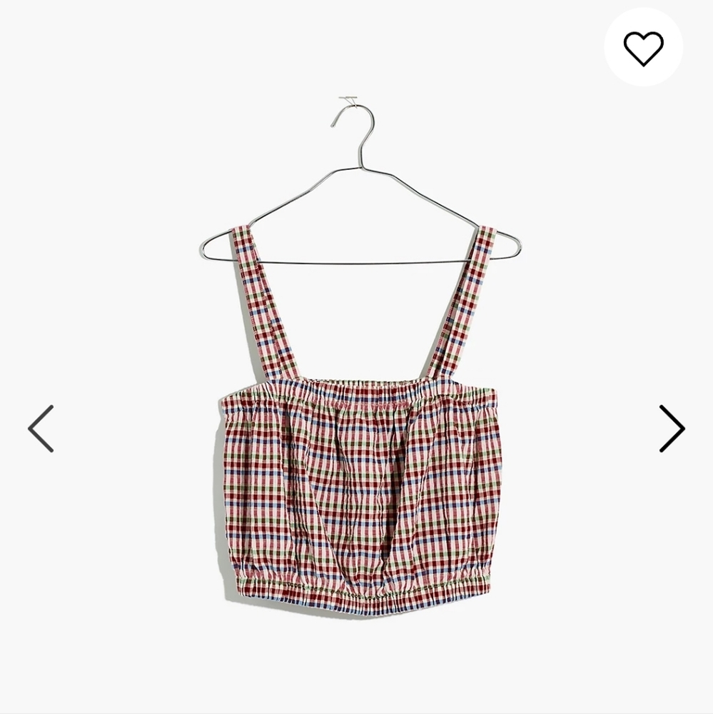 Rainbow gingham crop top